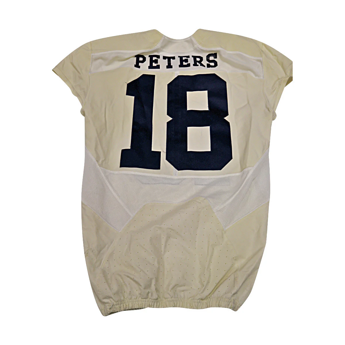 Brandon Peters Michigan Wolverines #14 2016 Practice Used White Jordan Brand Jersey