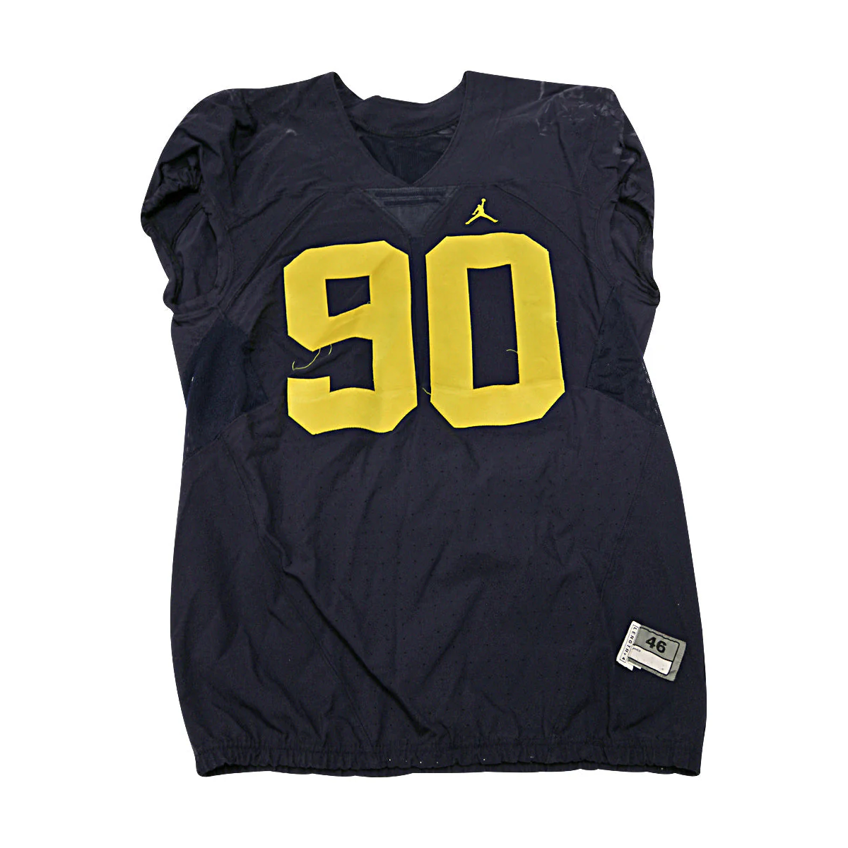 Bryan Mone Michigan Wolverines #90 Practice Used Navy Jordan Brand Jersey - Image 2