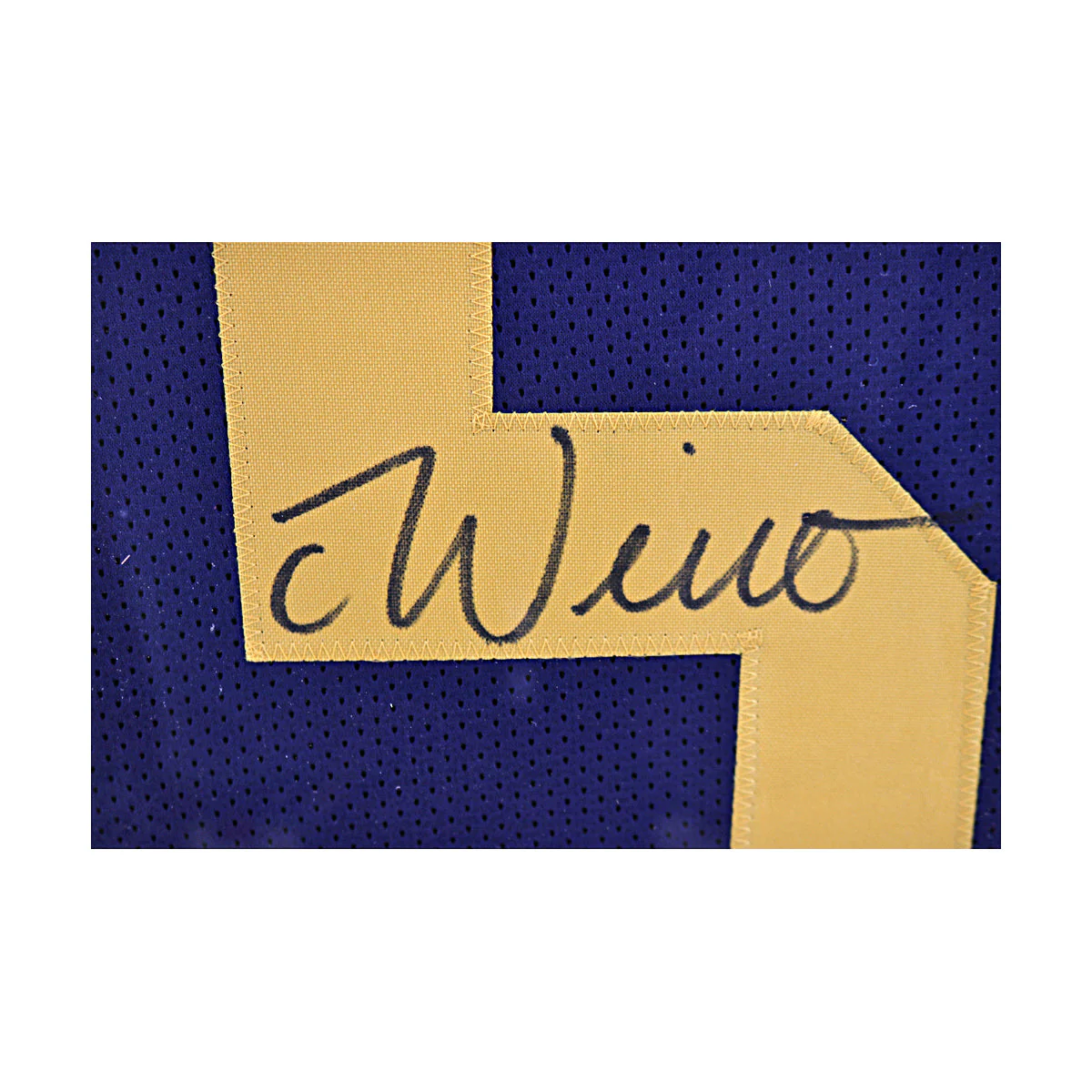 Chase Winovich Signed Michigan Framed Pro-Style Blue Jersey (Beckett Auth) - Image 2