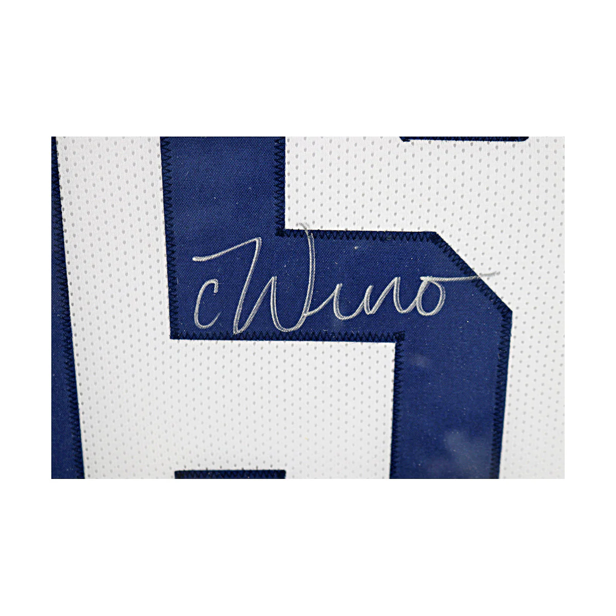 Chase Winovich Signed Michigan Framed Pro-Style White Jersey (Beckett Auth) - Image 2