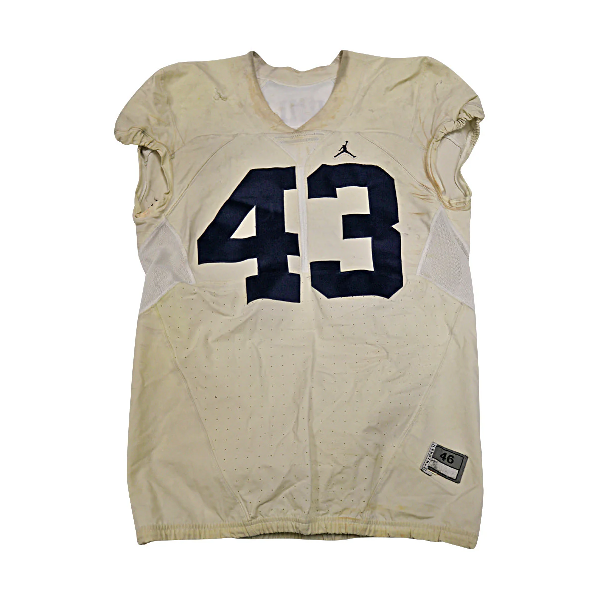 Chris Wormley Michigan Wolverines #43 2016 Practice Used White Jordan Brand Jersey - Image 2