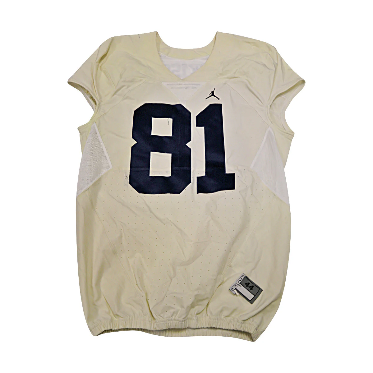 Dan Jokisch Michigan Wolverines #81 2016 Practice Used White Jordan Brand Jersey - Image 2