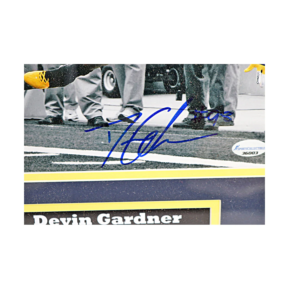 Devin Gardner Signed Michigan Wolverines 8x10 Spotlight Framed Photo (SC COA) - Image 2