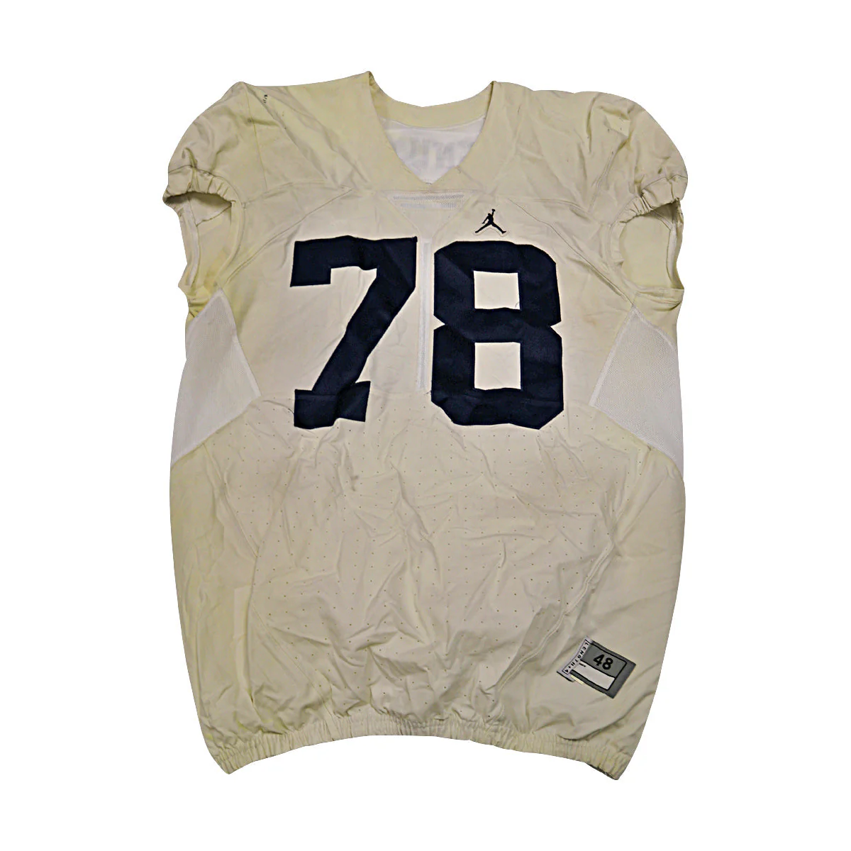 Erik Magnuson Michigan Wolverines #78 2016 Practice Used White Jordan Brand Jersey - Image 2