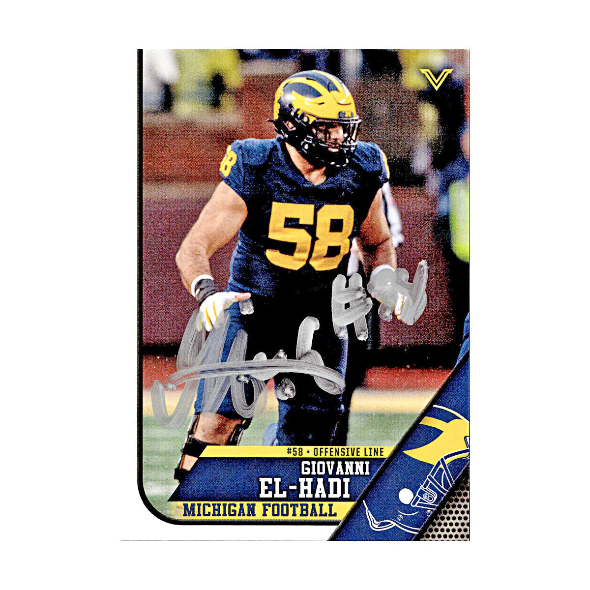 Giovanni El-Hadi Michigan Wolverines Autographed Signed 2023 Valiant Trading Card (CX Champions Circle LOA)