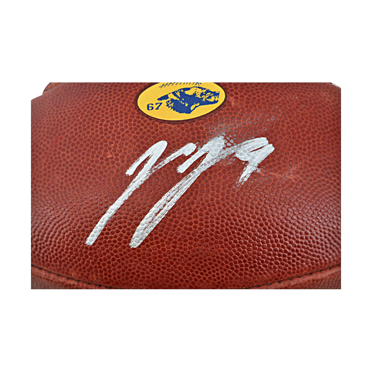 JJ McCarthy University of Michigan Autographed Team Issued Nike Vapor Elite Ball #67 Football (CX Auth) - Image 3