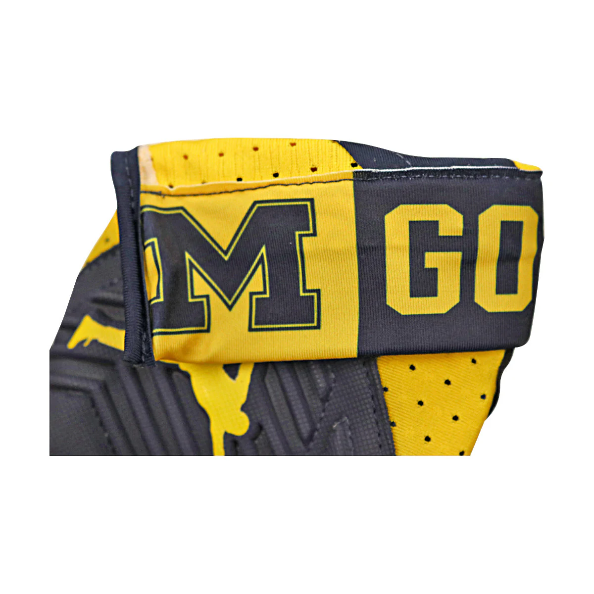 Jordan Brand D-Tack 5.0 Michigan Wolverines Blue Gloves Size: L Style 459 - Image 3