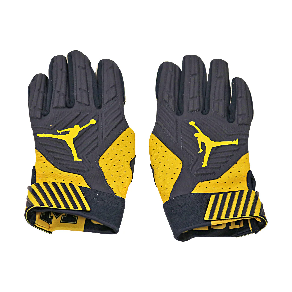 Jordan Brand D-Tack 5 Michigan Wolverines Blue Gloves Size: XL Style 459