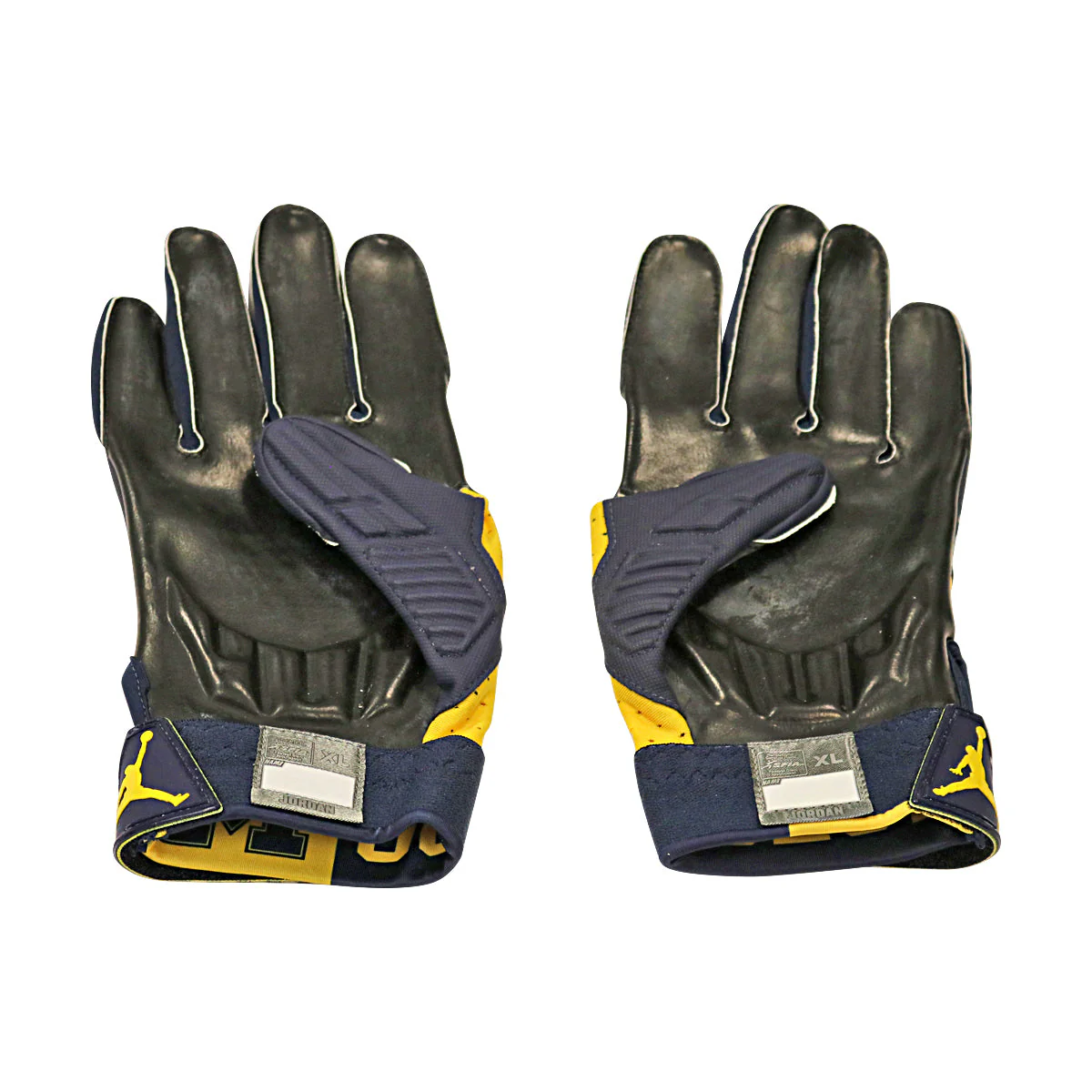 Jordan Brand D-Tack 5 Michigan Wolverines Blue Gloves Size: XL Style 459 - Image 2