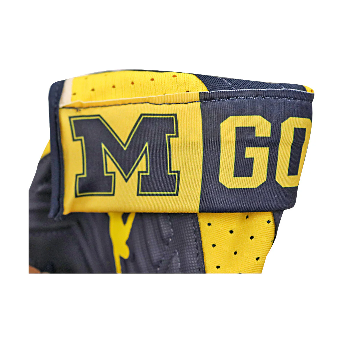 Jordan Brand D-Tack 5 Michigan Wolverines Blue Gloves Size: XL Style 459 - Image 3