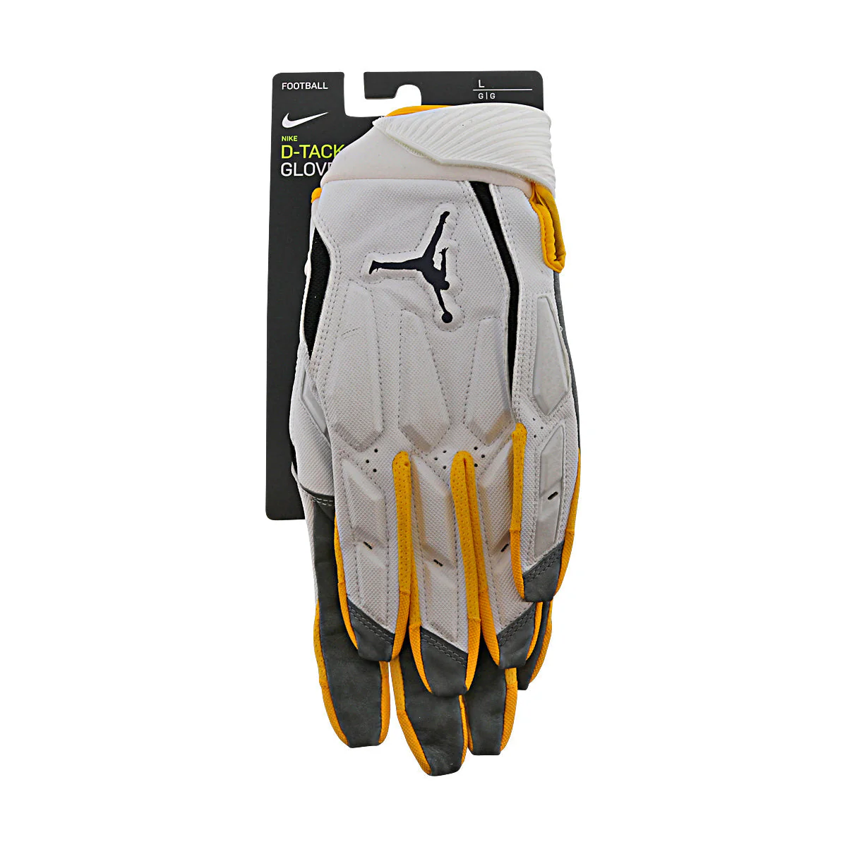 Jordan Brand D-Tack Team Issued Michigan Wolverines White Gloves Size L Style F977