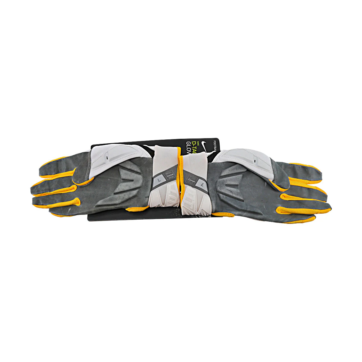 Jordan Brand D-Tack Team Issued Michigan Wolverines White Gloves Size L Style F977 - Image 3