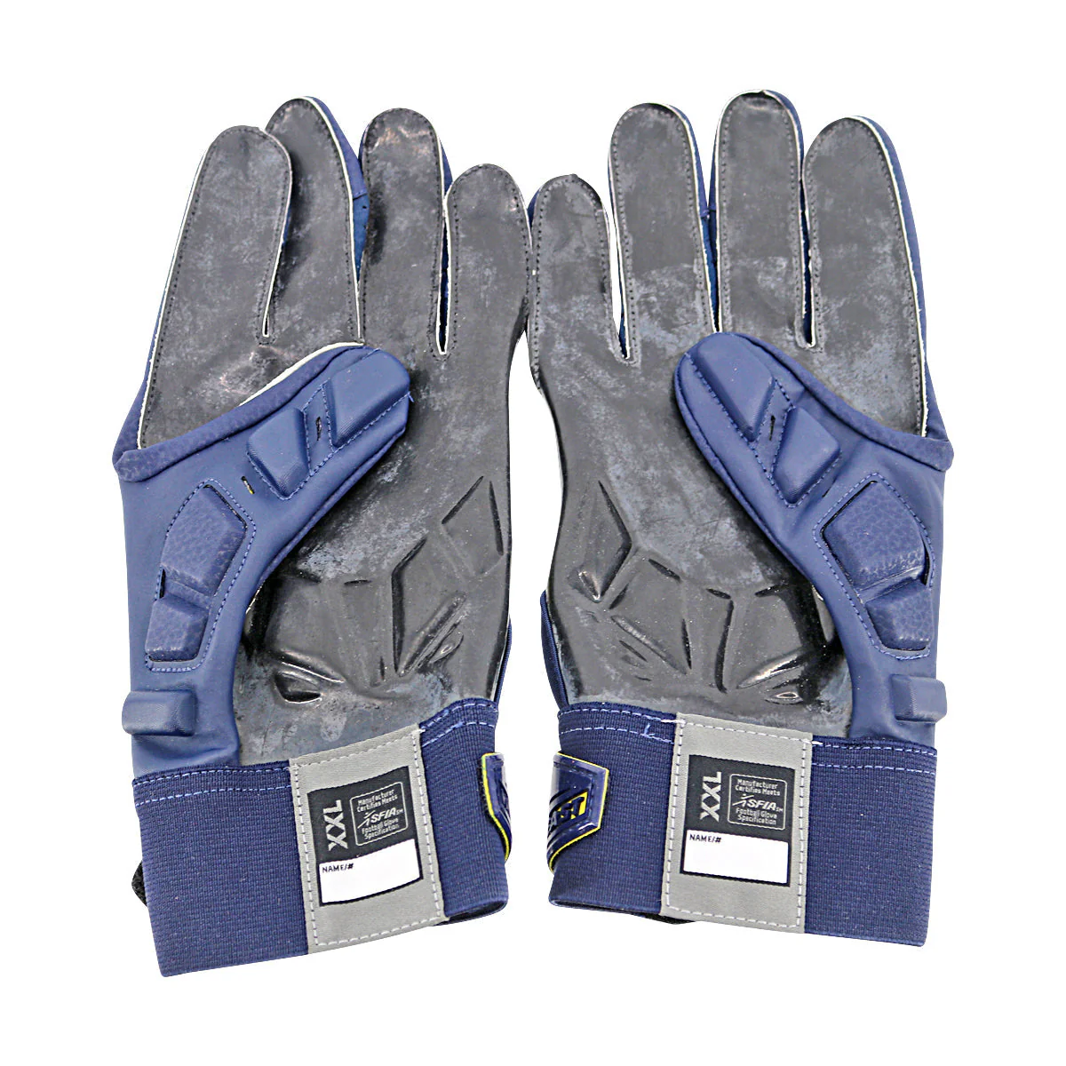 Jordan Brand Hyberbeast Leather Michigan Wolverines Blue Gloves Size: XXL - Image 2