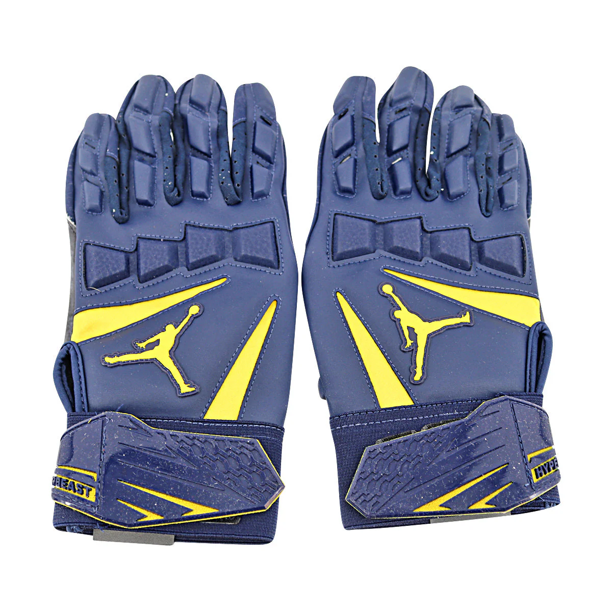 Jordan Brand Hyperbeast Hydrogrip Leather Michigan Wolverines Blue Gloves Size: XL PGF468