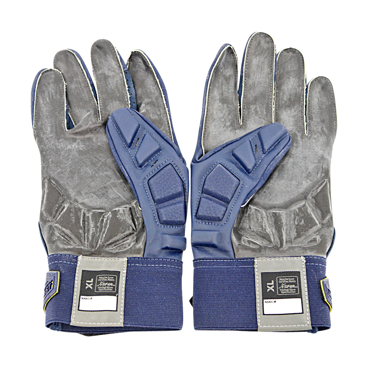 Jordan Brand Hyperbeast Hydrogrip Leather Michigan Wolverines Blue Gloves Size: XL PGF468 - Image 2