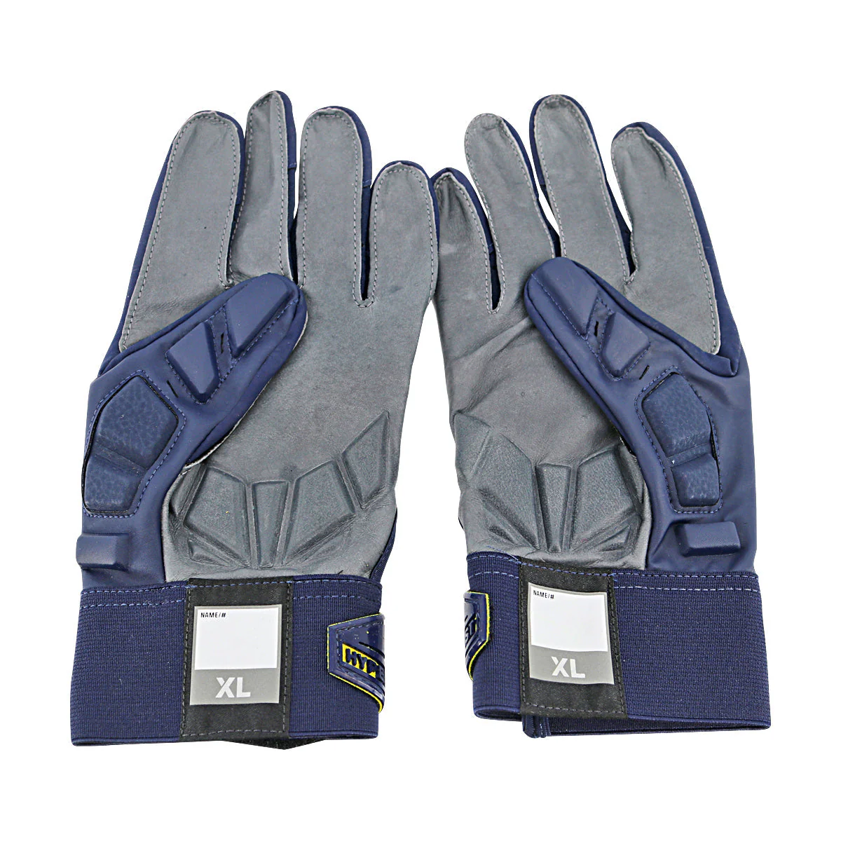 Jordan Brand Hyperbeast Leather Michigan Wolverines Blue Gloves Size: XL PGF469 - Image 2