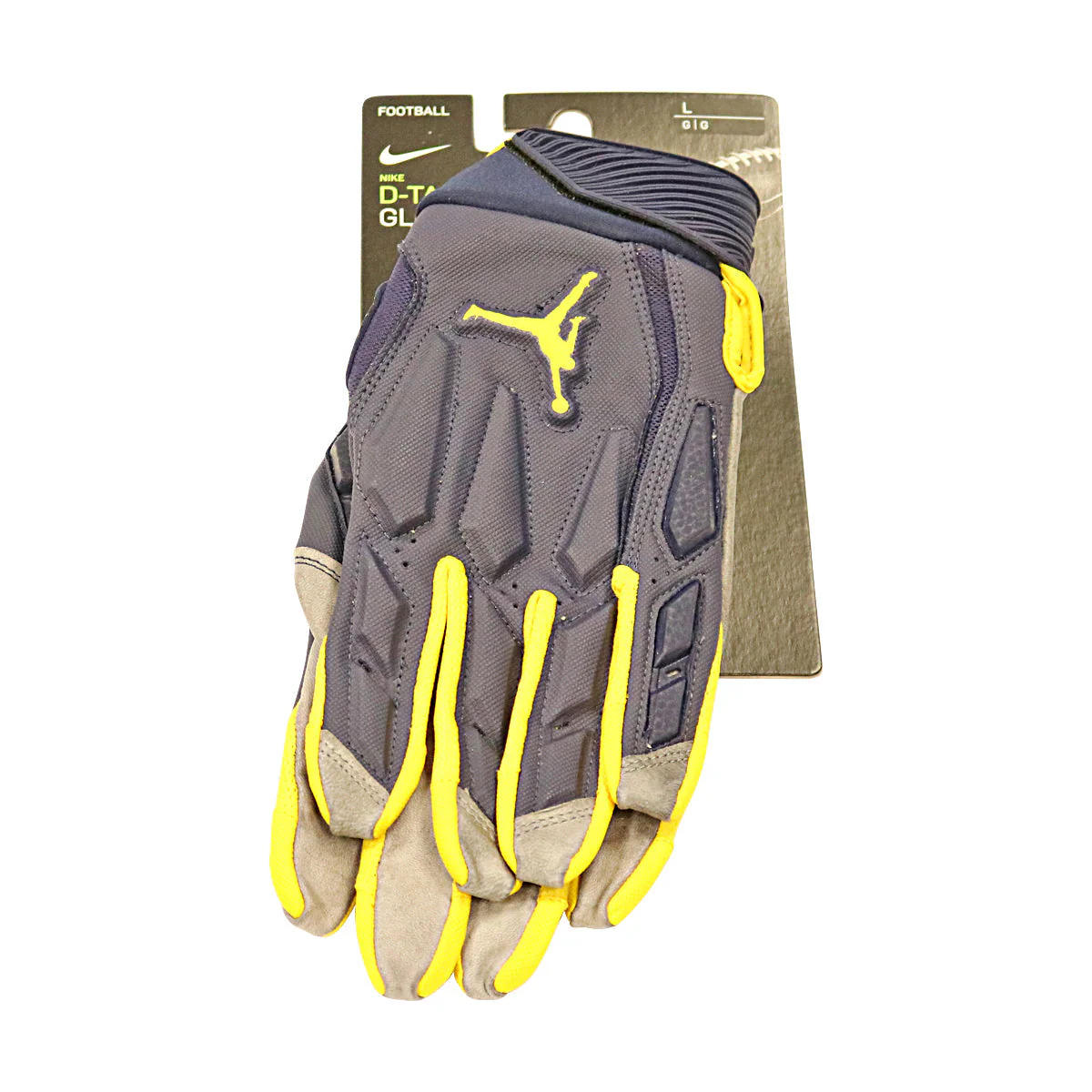 Jordan Brand SM D-TacK FG 6.0 CLG Michigan Wolverines Blue Gloves Size: L  PGF977