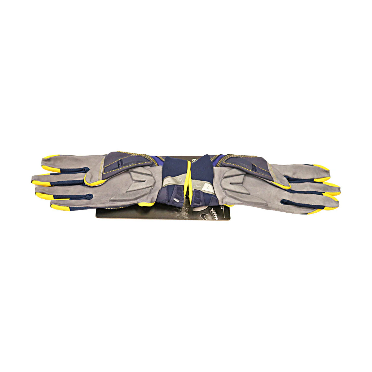 Jordan Brand SM D-TacK FG 6.0 CLG Michigan Wolverines Blue Gloves Size: L  PGF977 Yellow Trime - Image 3