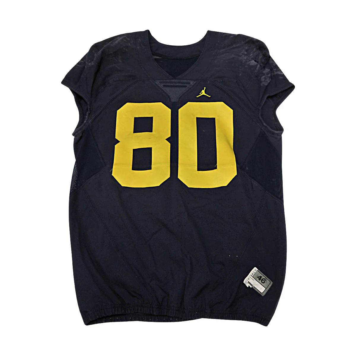 Khalid Hill Michigan Wolverines #80 Practice Used Navy Jordan Brand Jersey - Image 2