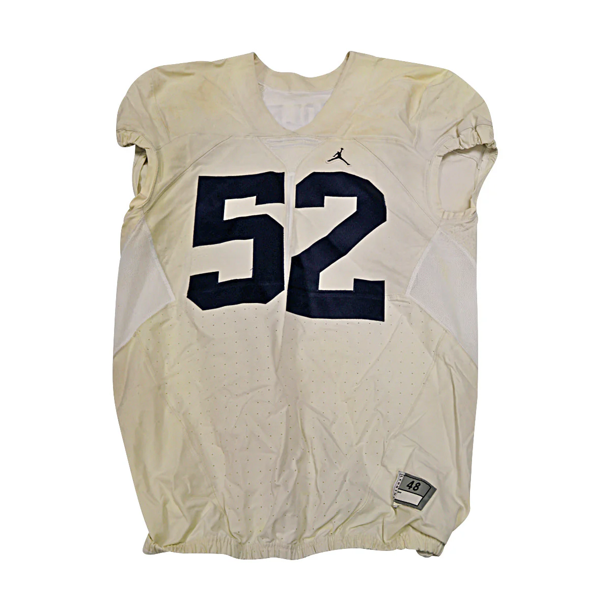 Mason Cole Michigan Wolverines #52 2016 Practice Used White Jordan Brand Jersey - Image 2