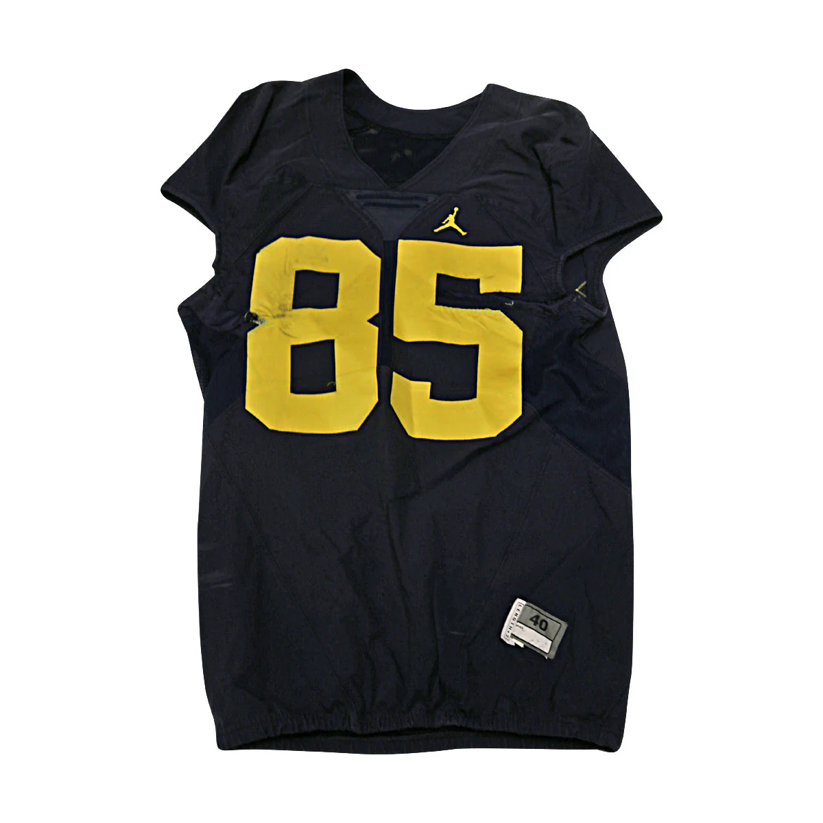Maurice Ways Michigan Wolverines #85 Practice Used Navy Jordan Brand Jersey - Image 2