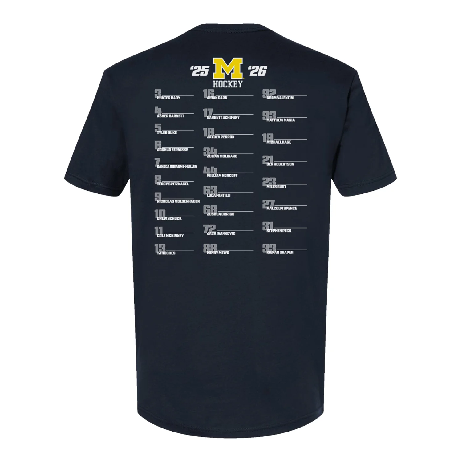 Michigan Wolverines Men's Hockey 2025-2026 Team Shirt - Image 2