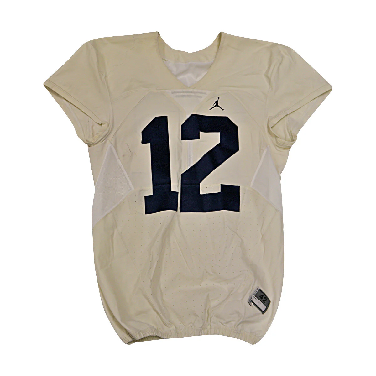 Michigan Wolverines #12 2016 Practice Used White Jordan Brand Jersey - Image 2