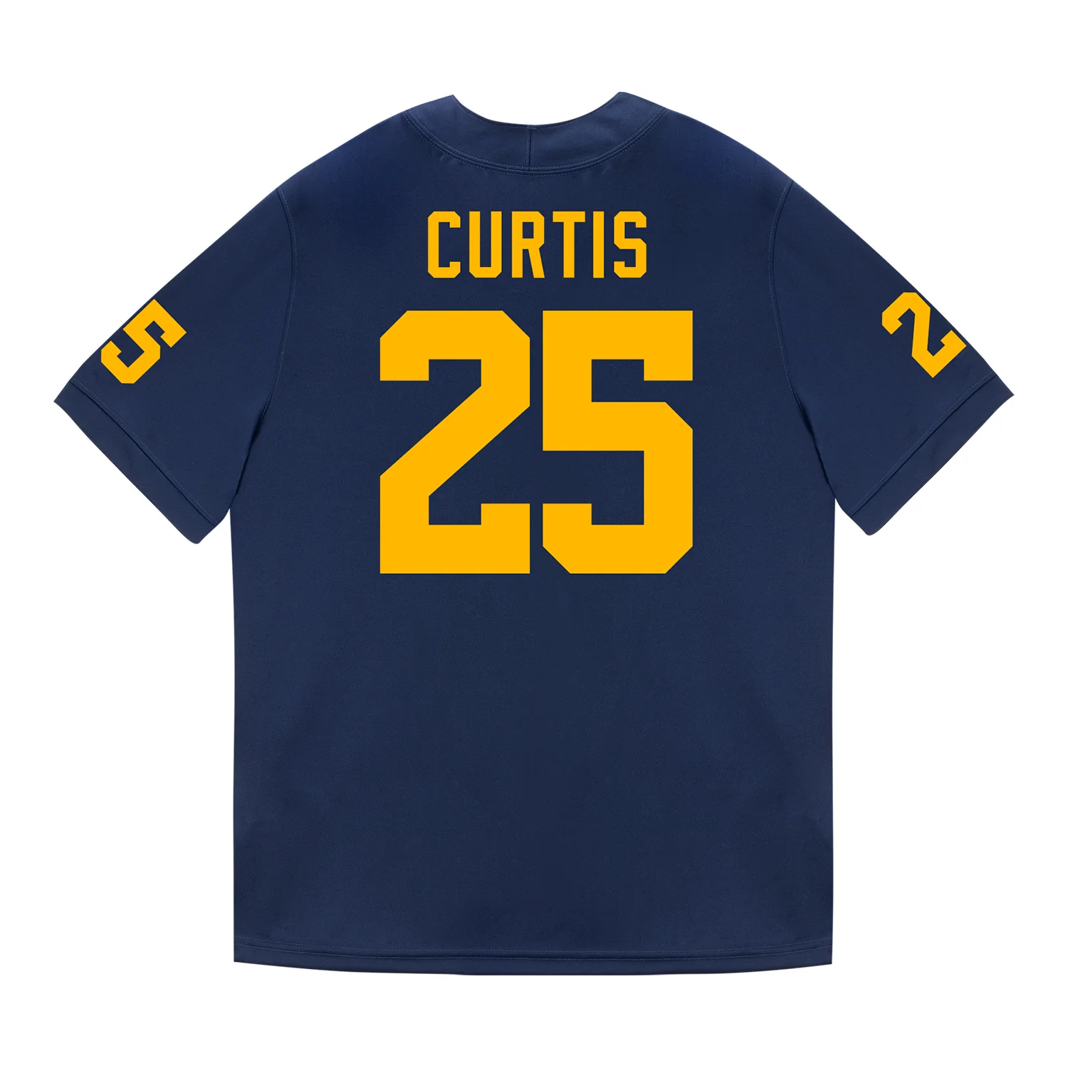 Michigan Wolverines #25 Mason Curtis Student Athlete Blue Football Jersey