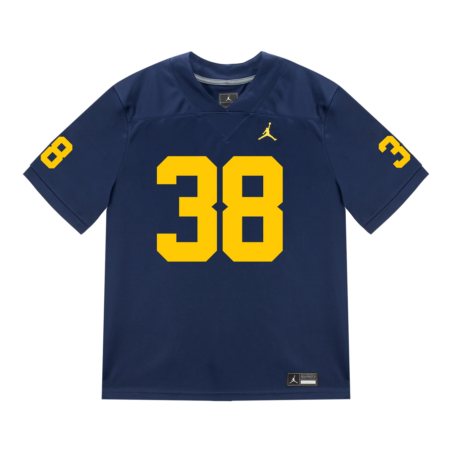 Michigan Wolverines #38 Bryce Wilcox Student Athlete Blue Football Jersey - Image 2