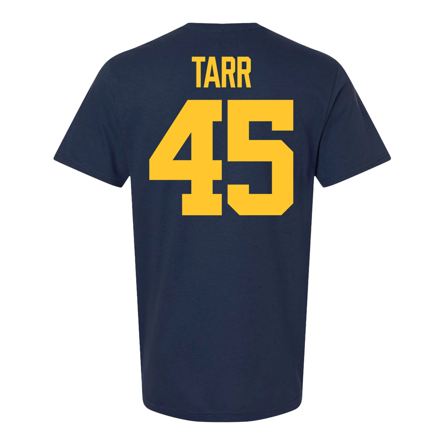 Michigan Wolverines #45 Greg Tarr Student Athlete Blue Football T-Shirt