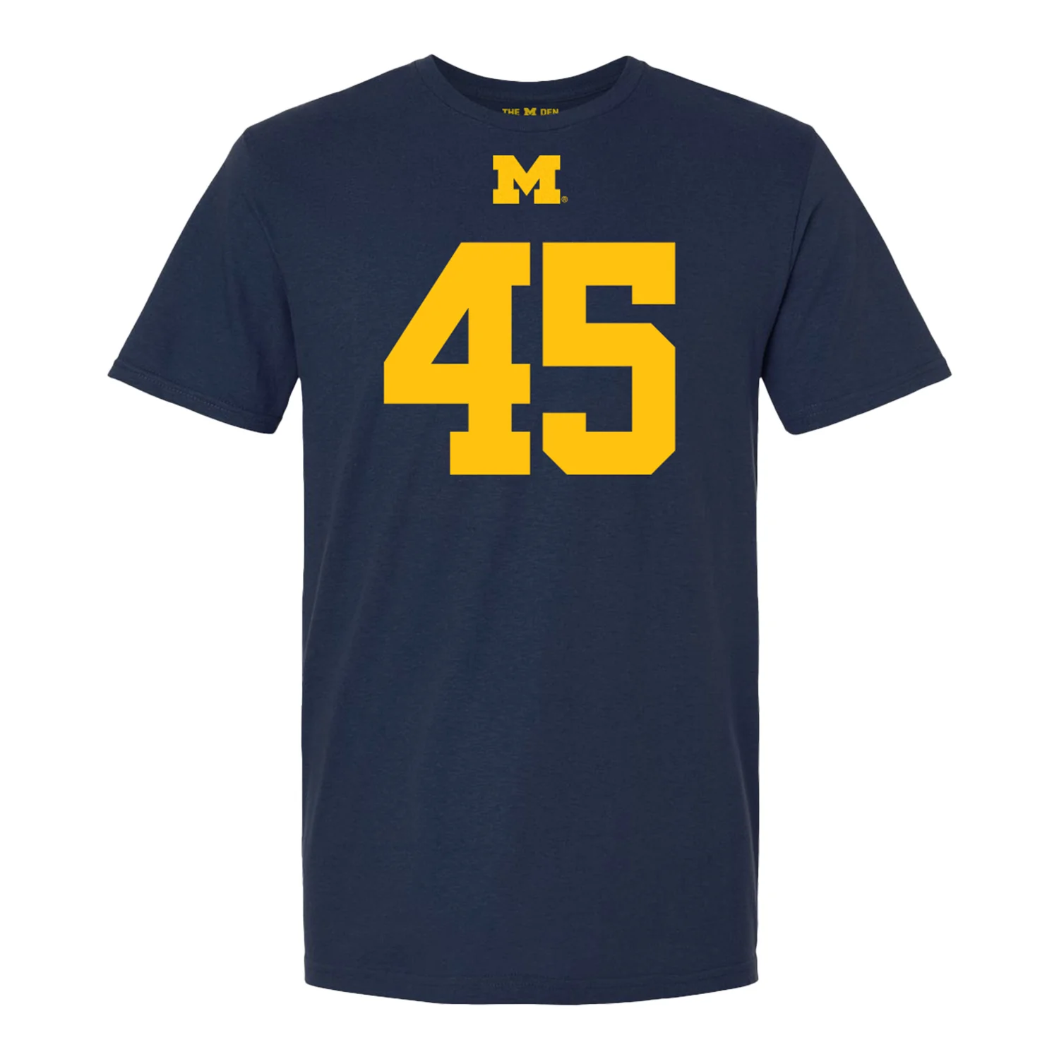 Michigan Wolverines #45 Greg Tarr Student Athlete Blue Football T-Shirt - Image 2