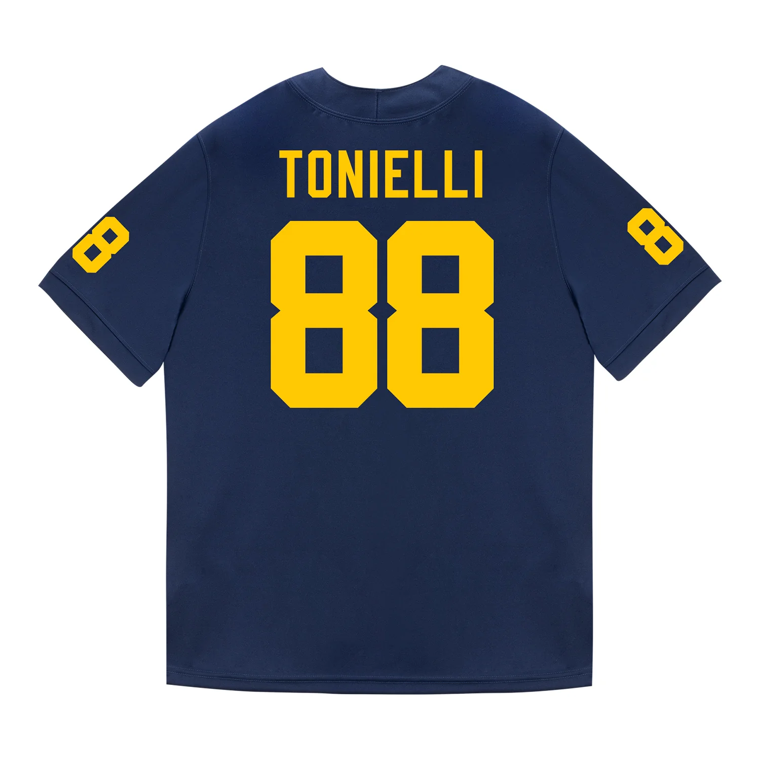 Michigan Wolverines #88 Deakon Tonielli Student Athlete Blue Football Jersey