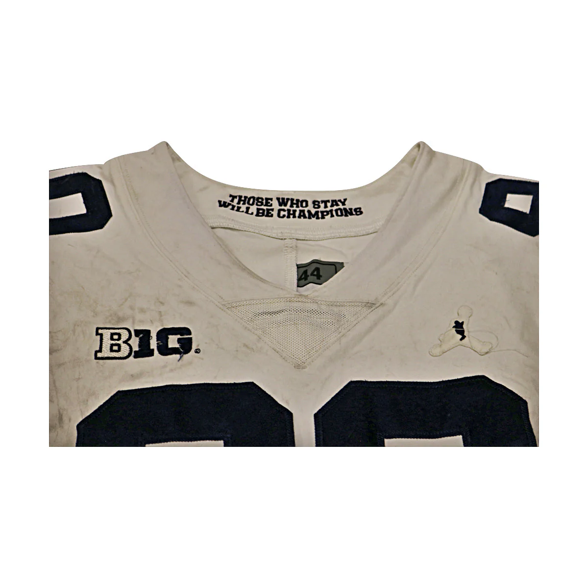 Michigan Wolverines #90 2018 Practice Used White Jordan Brand Jersey - Image 3