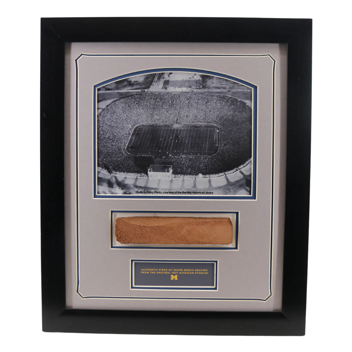 Michigan Wolverines Authentic 1927 Seven Inch Big House Bench Seat 17x20 Frame