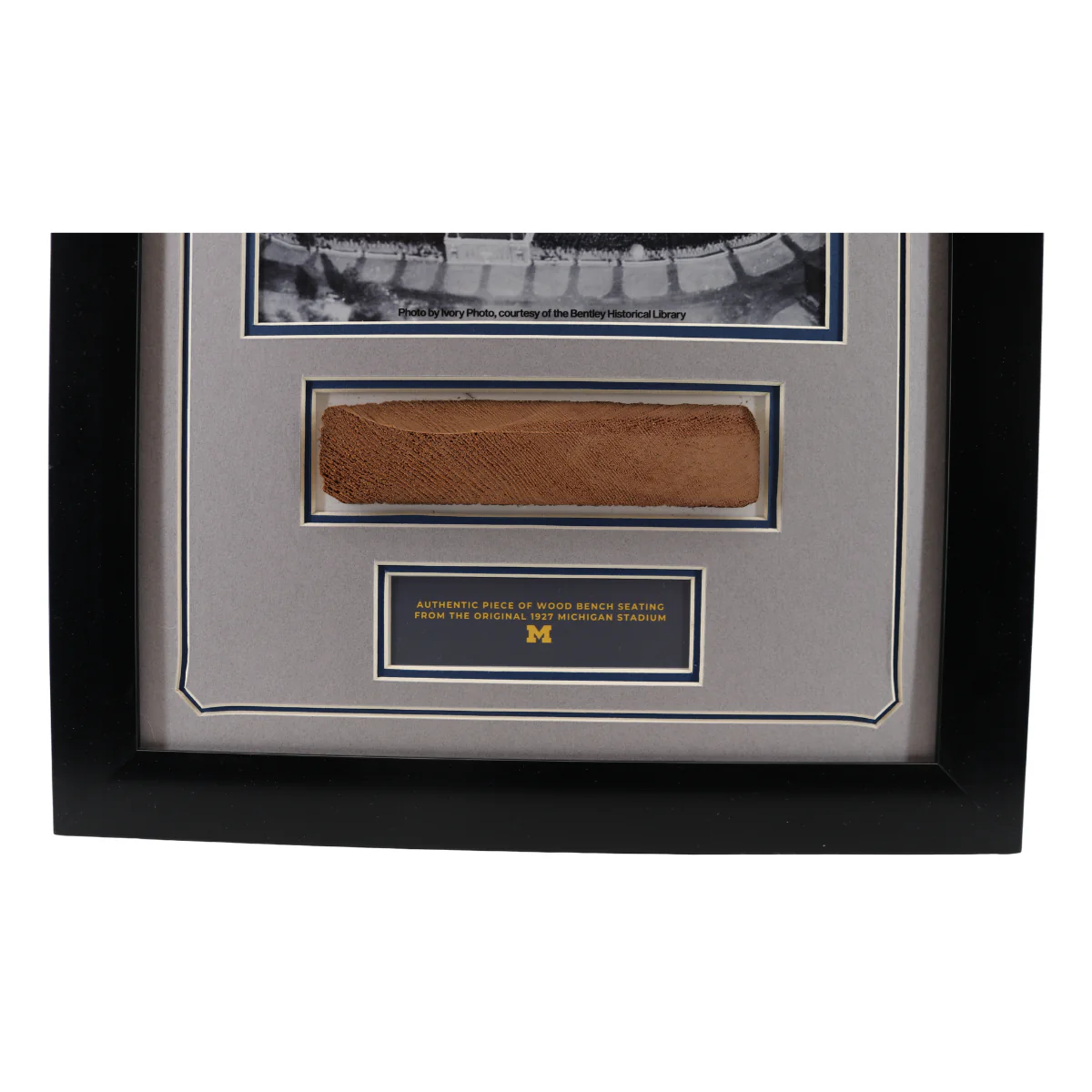 Michigan Wolverines Authentic 1927 Seven Inch Big House Bench Seat 17x20 Frame - Image 2