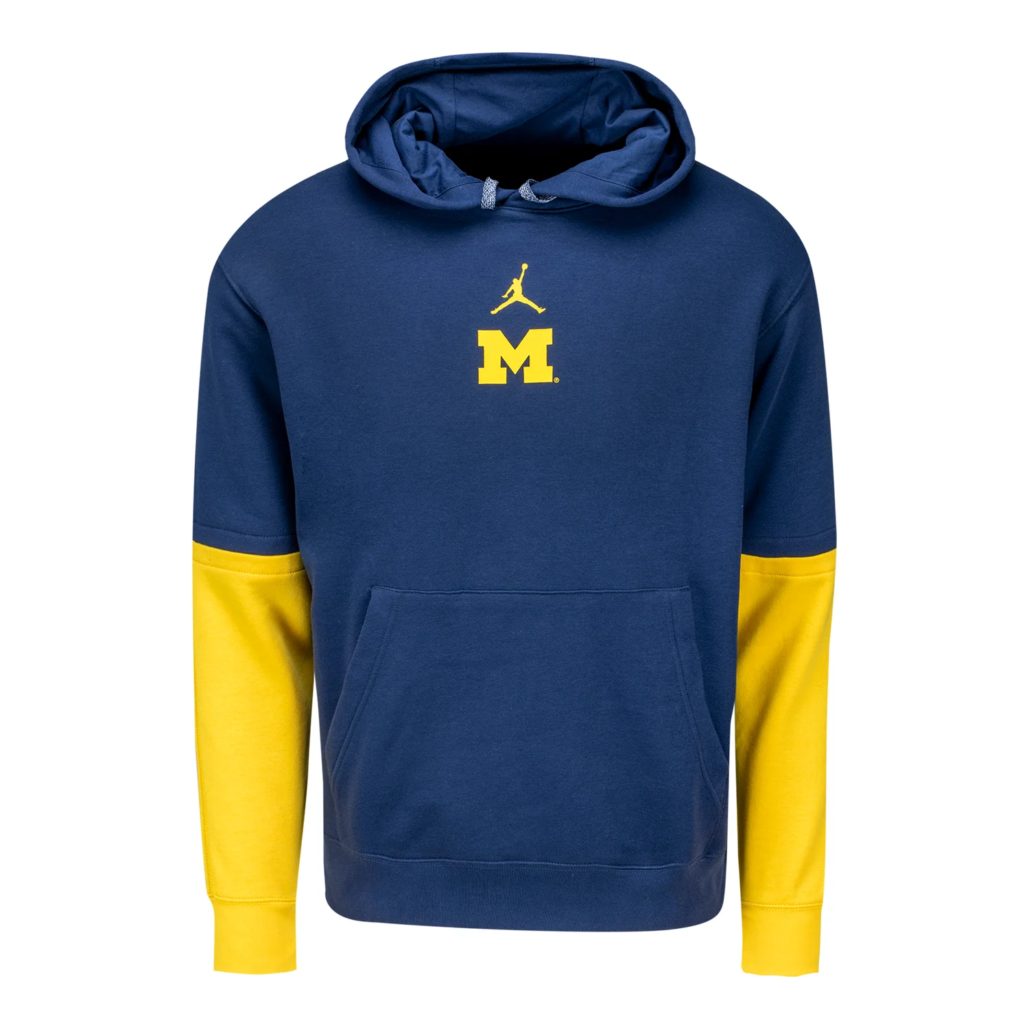 Michigan Wolverines Jordan Sideline Color Block Navy Hoodie