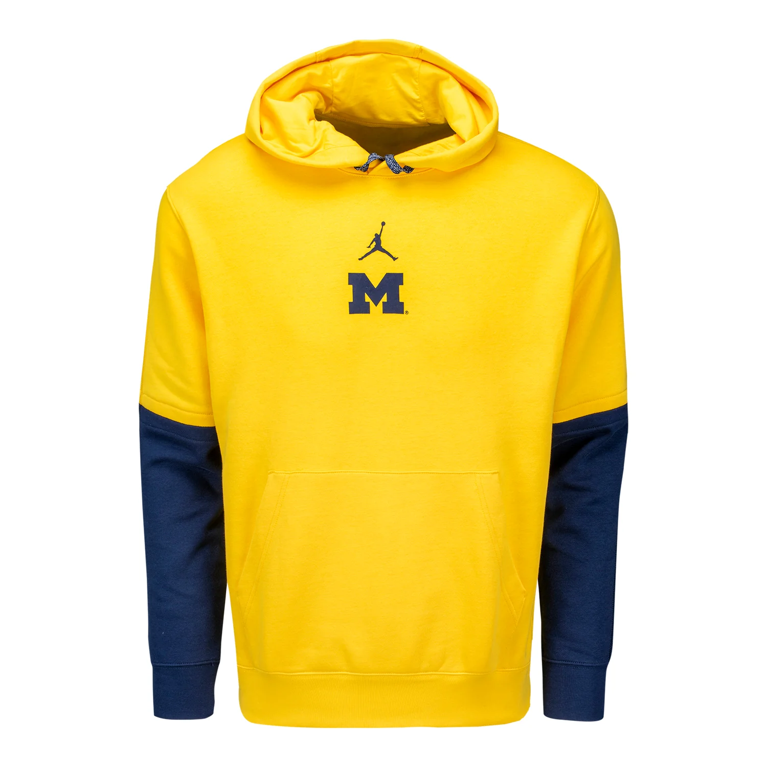 Michigan Wolverines Jordan Sideline Color Block Yellow Hoodie