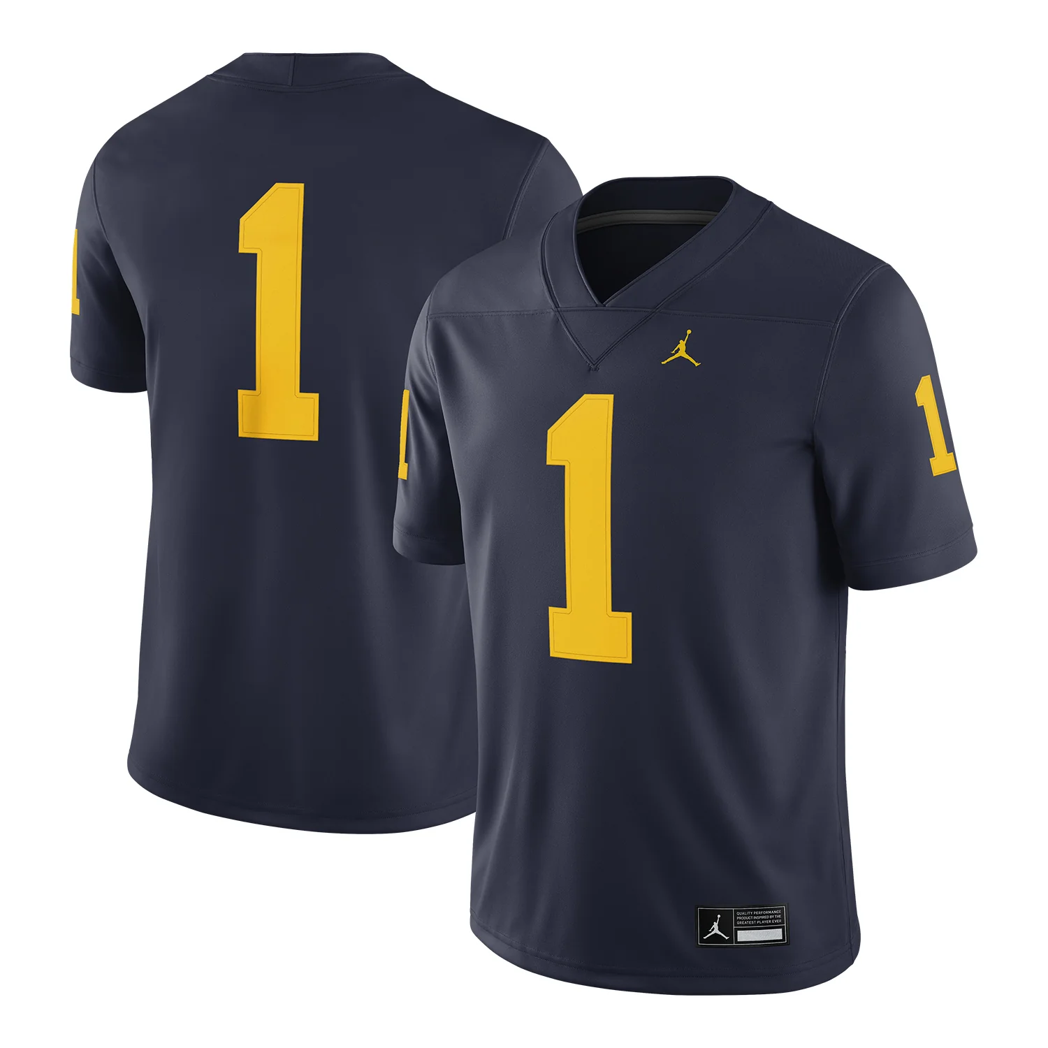 Michigan Wolverines Nike #1 Blue Jersey - Image 3