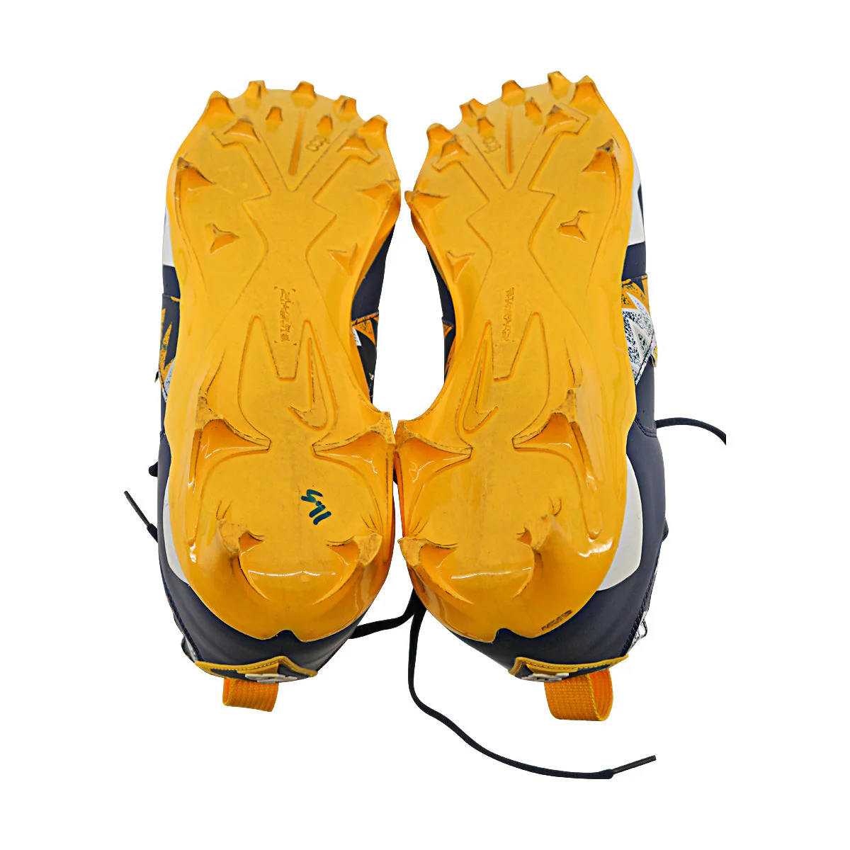 Michigan Wolverines Team Issued Jordan 7 Size 11.5 Player Exclusive Cleats - Image 6