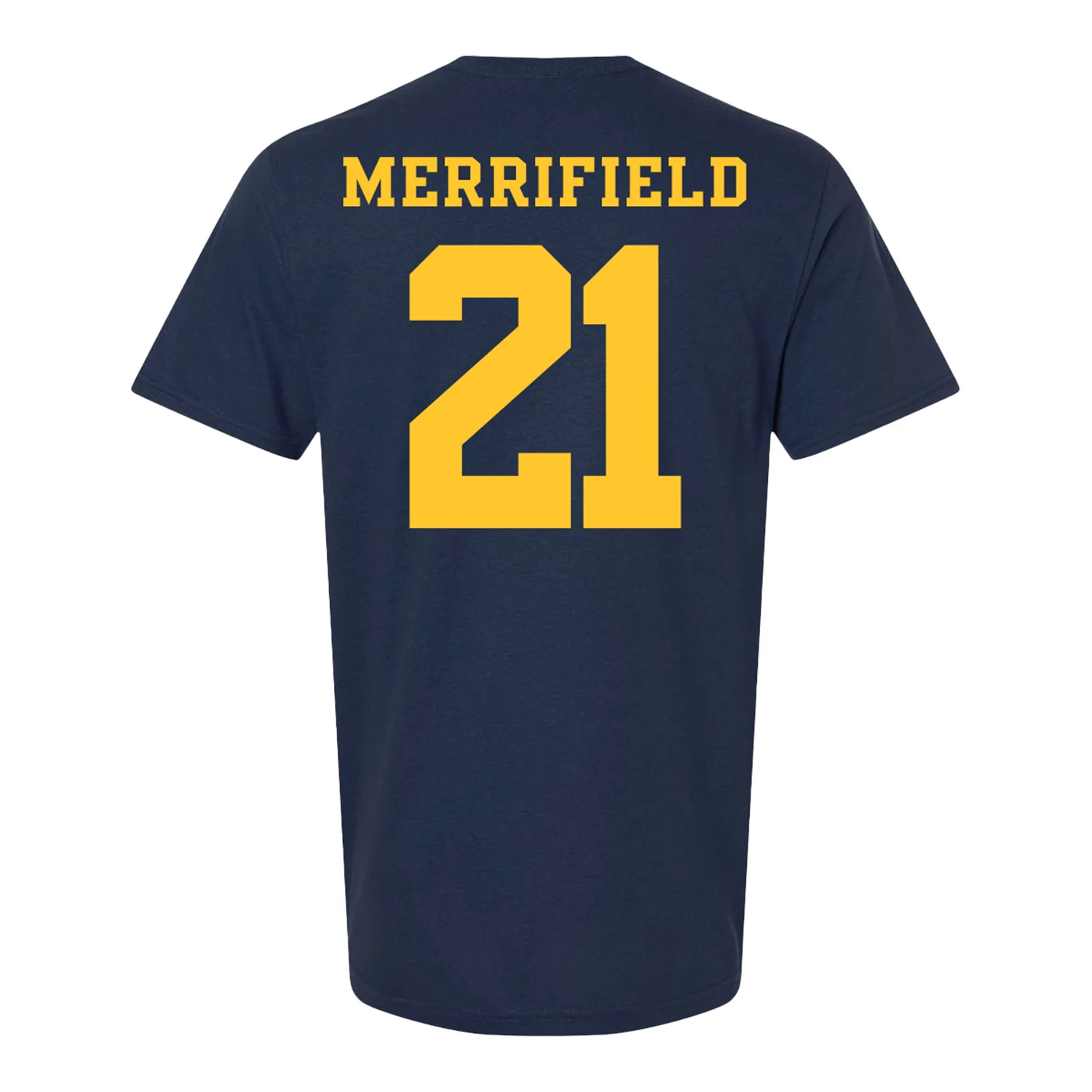 Michigan Wolverines Women's Lacrosse Student Athlete #21 Katharine Merrifield T-Shirt