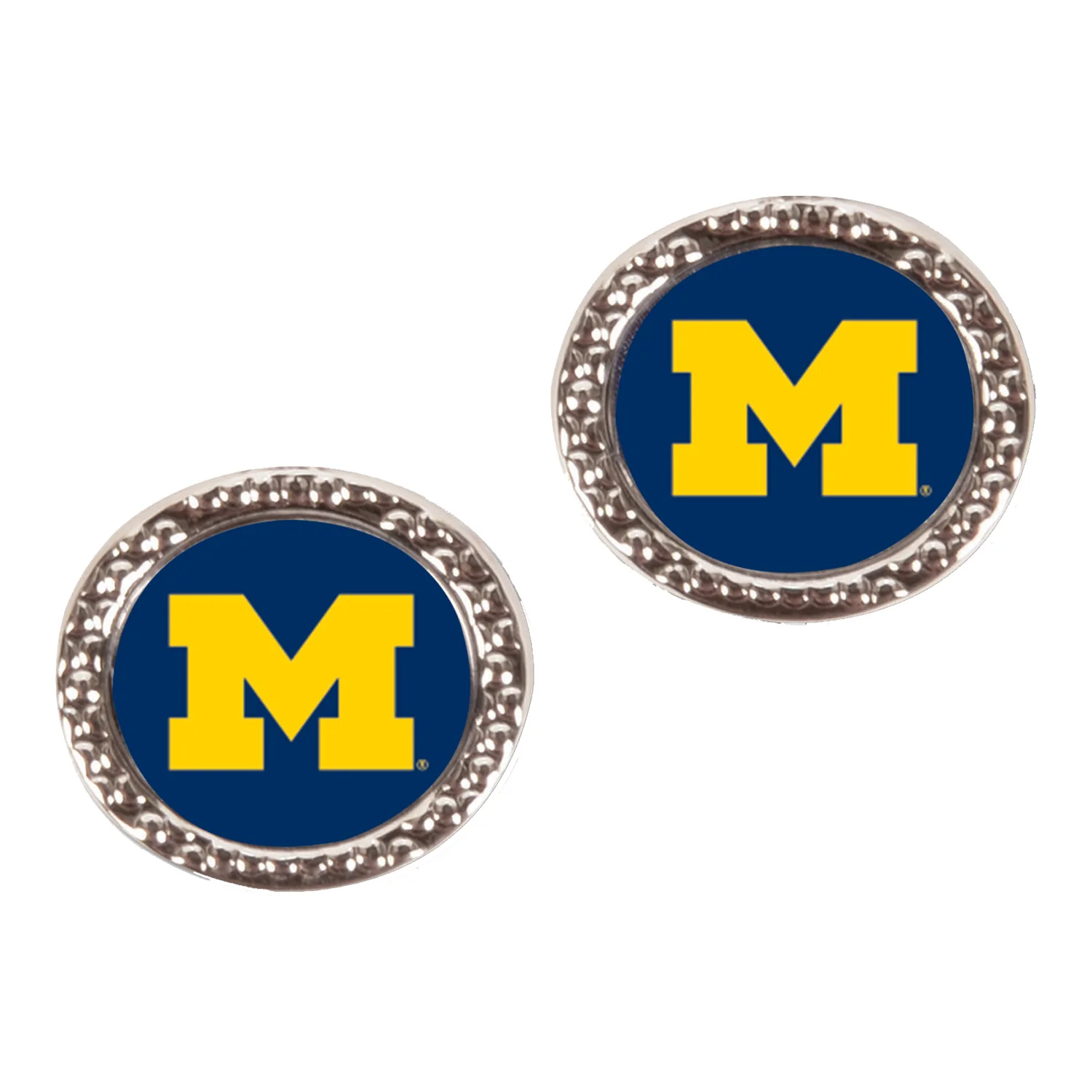 Wincraft Michigan Round Carded Earrings