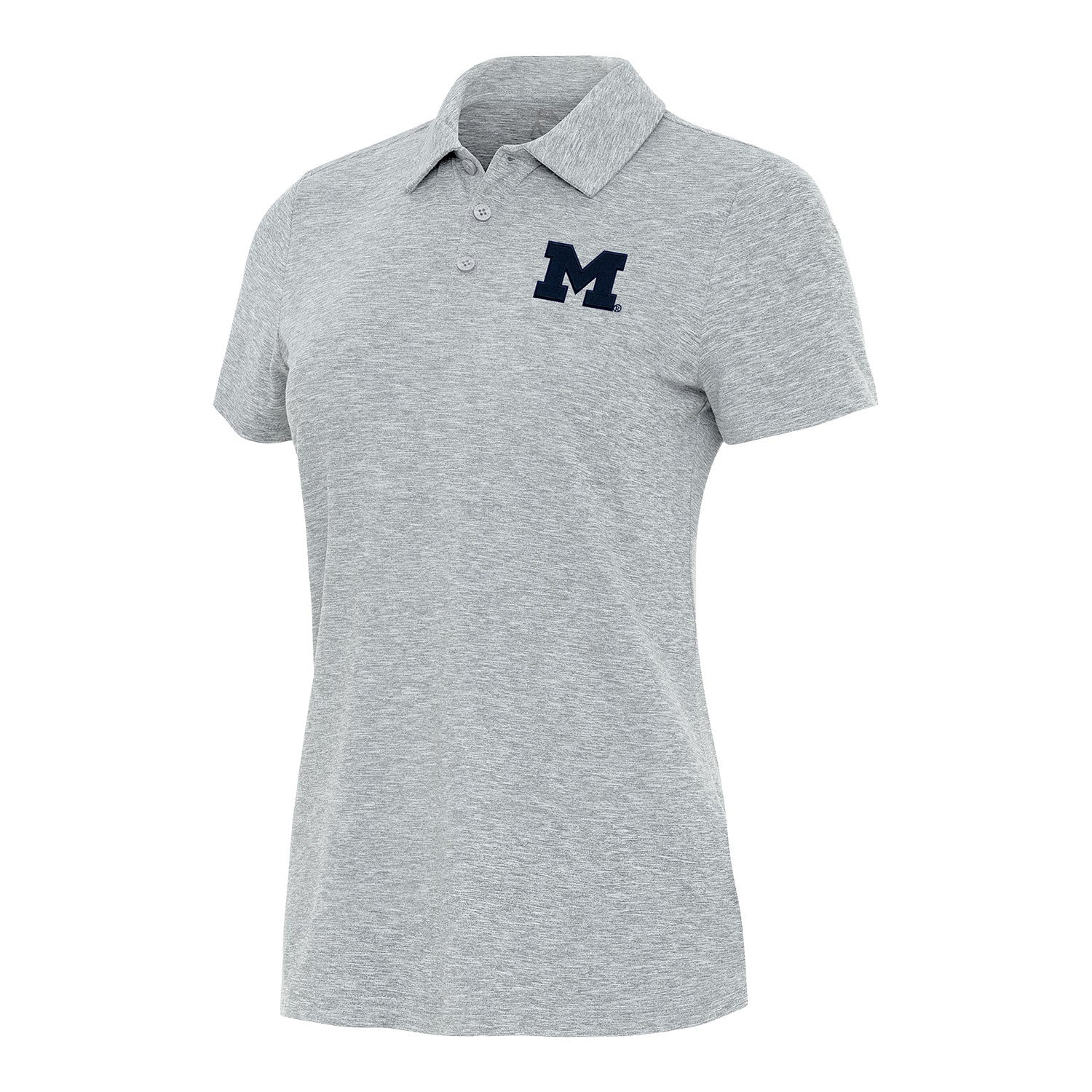 Michigan Wolverines Women's Heather Gray Matter Polo