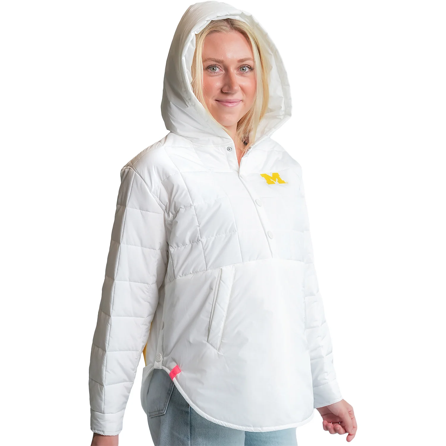 Michigan Wolverines Women's Gwynn Three Button Panel Jacket - Image 4