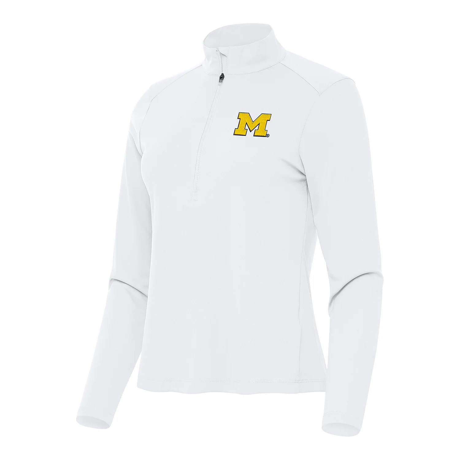 Michigan Wolverines Women's White Tribute 1/2 Zip Pullover