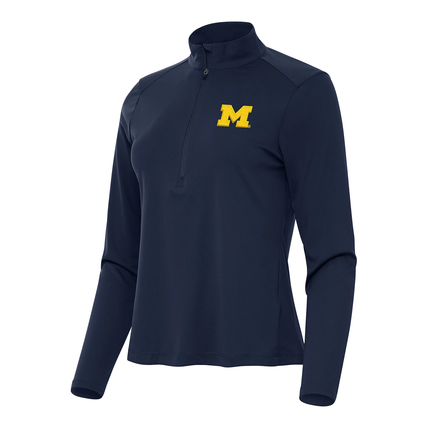 Michigan Wolverines Women's Navy Tribute 1/2 Zip Pullover