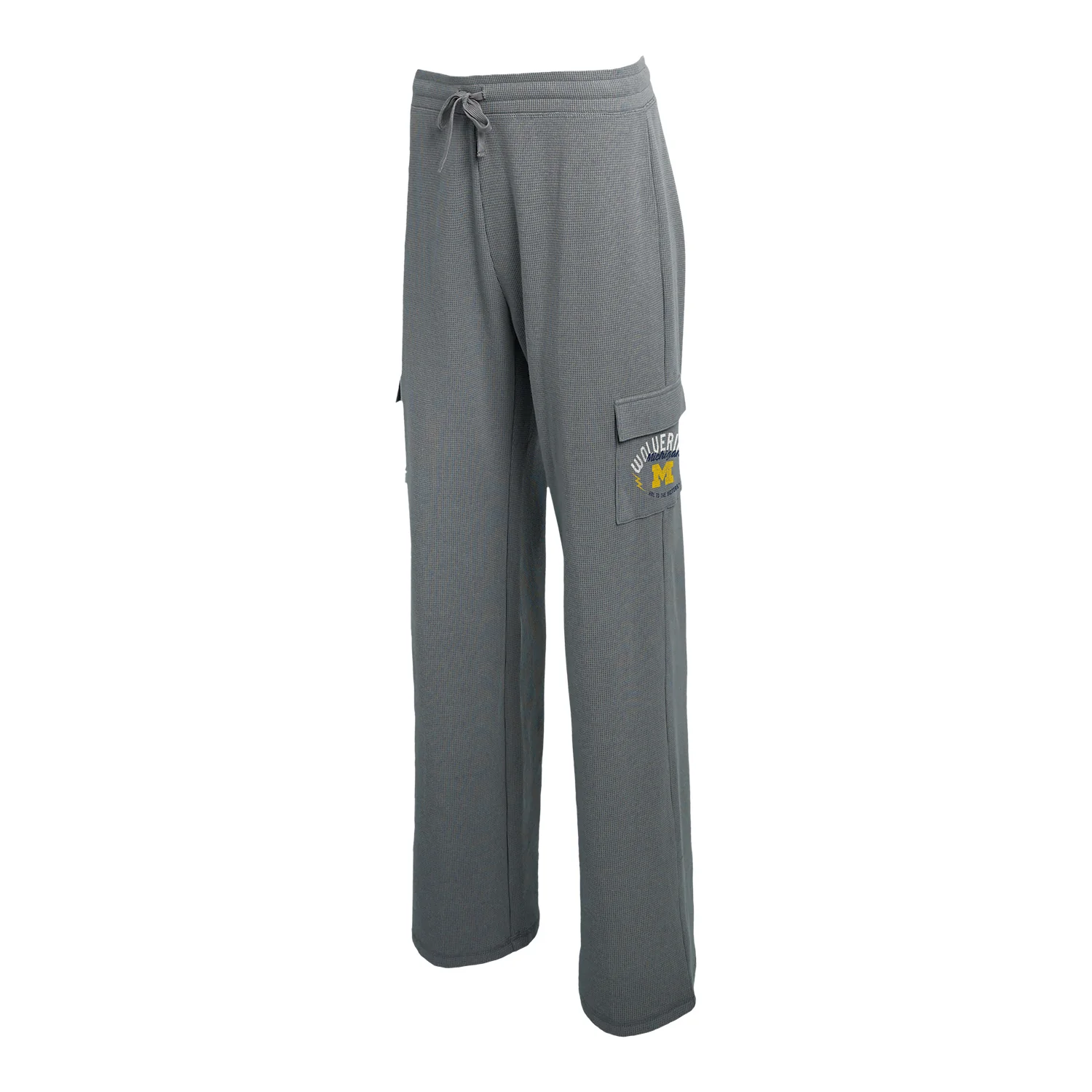 Michigan Wolverines WEAR Grey Waffle Lounge Set - Image 3