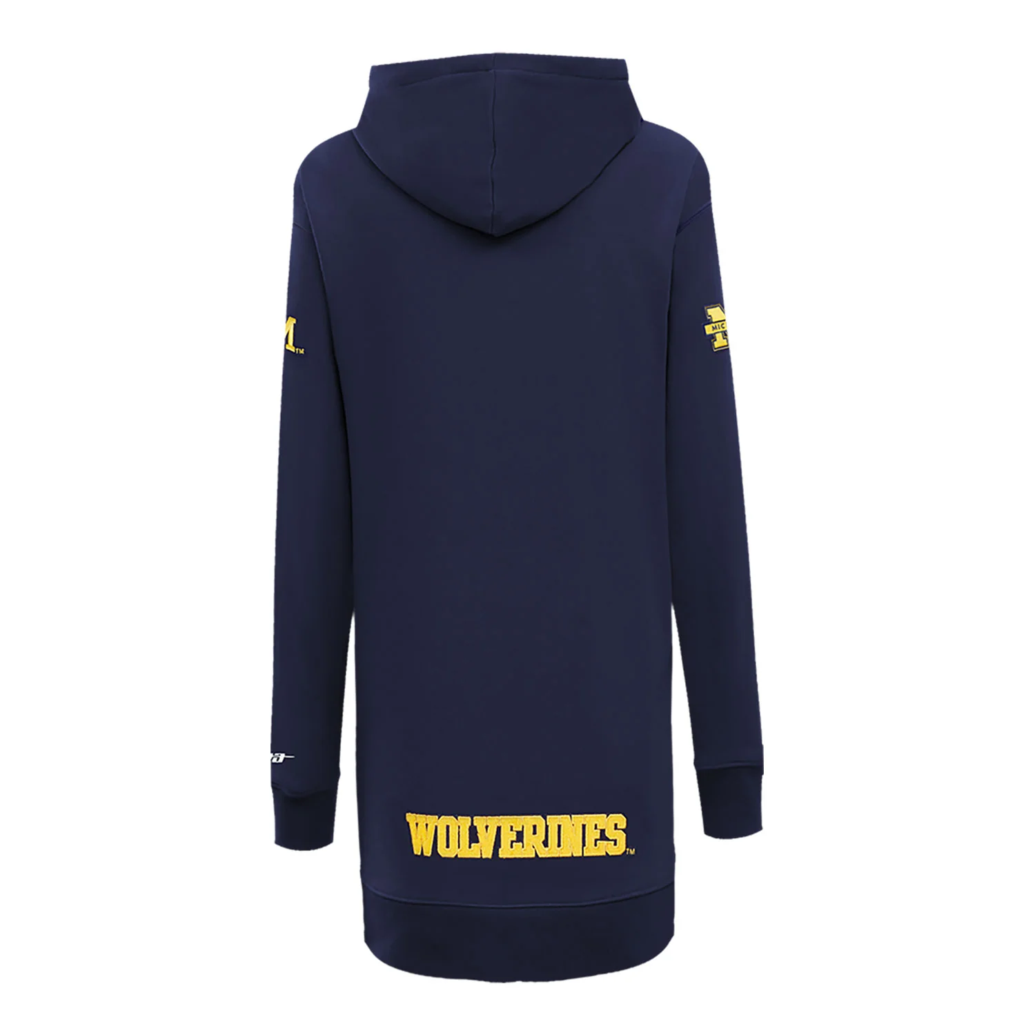 Michigan Wolverines Classic Women's Fleece Hoodie Dress - Image 3