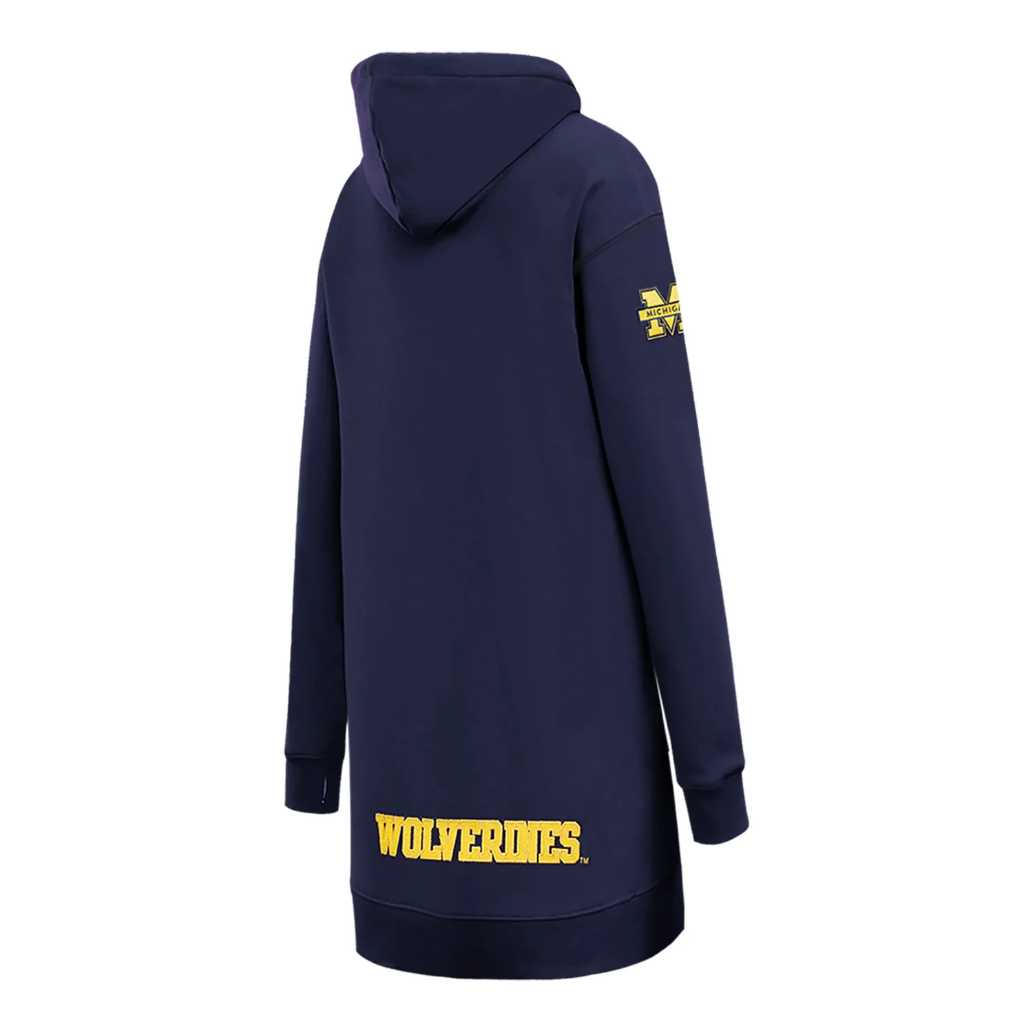 Michigan Wolverines Classic Women's Fleece Hoodie Dress - Image 4
