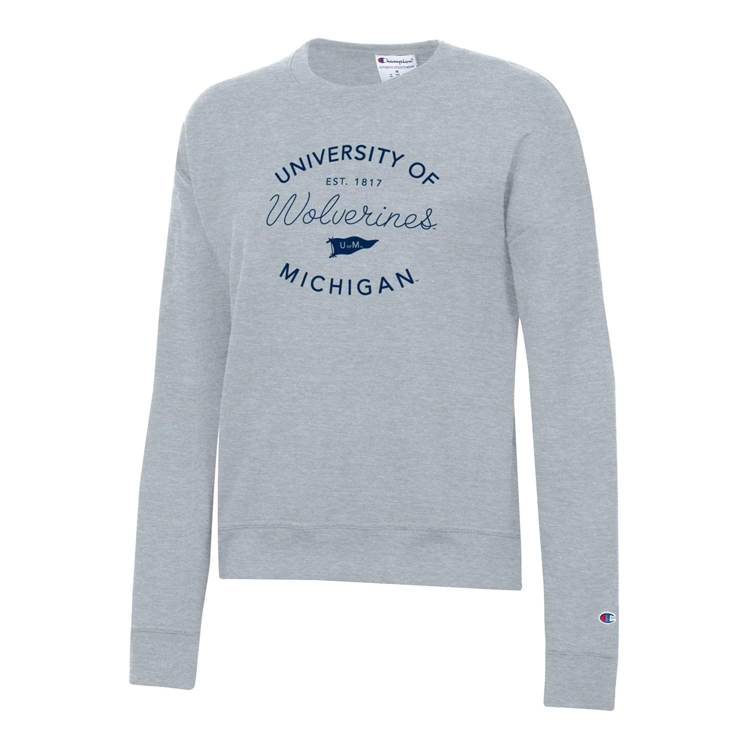Women's Michigan Wolverines EST. 1817 Grey Sweatshirt