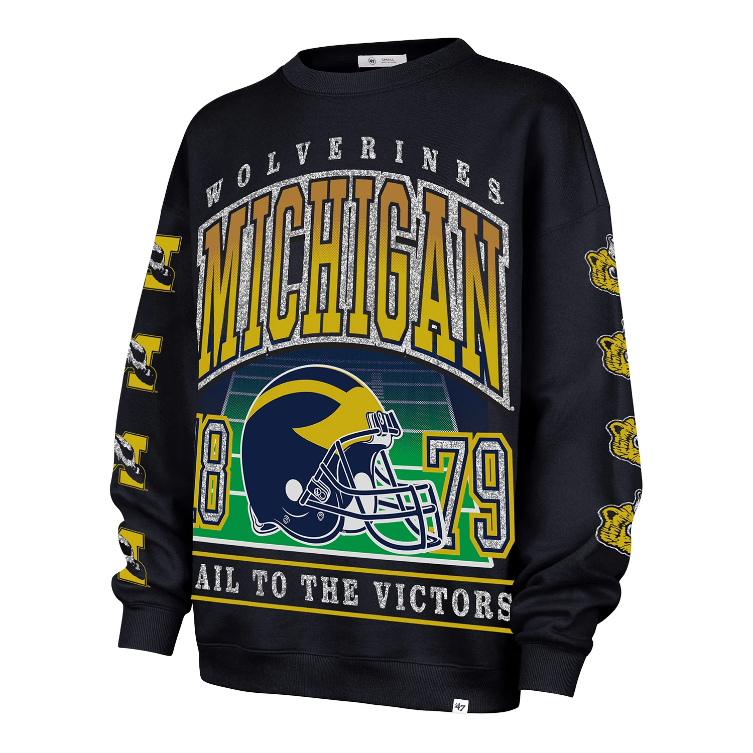 Michigan Wolverines Women's 47 Brand Go Big Oversized Crewneck